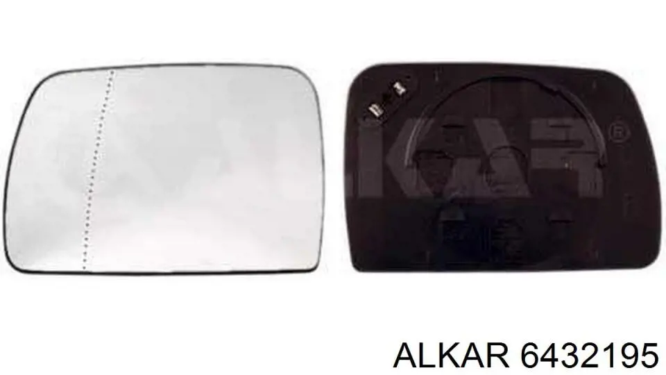 6432195 Alkar cristal de espejo retrovisor exterior derecho