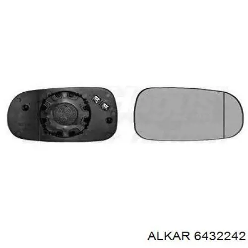 Cristal de retrovisor exterior derecho Alkar 6432242