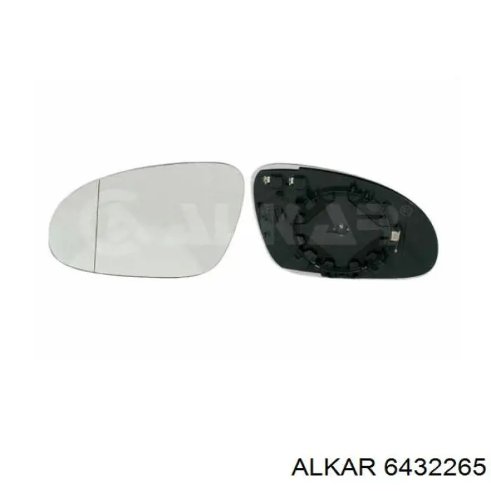 6432265 Alkar Cristal de espejo retrovisor derecho
