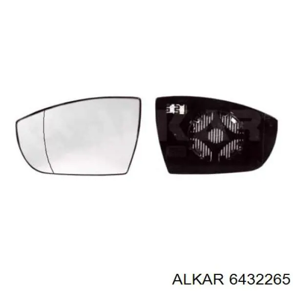 Cristal de retrovisor exterior derecho Alkar 6432265
