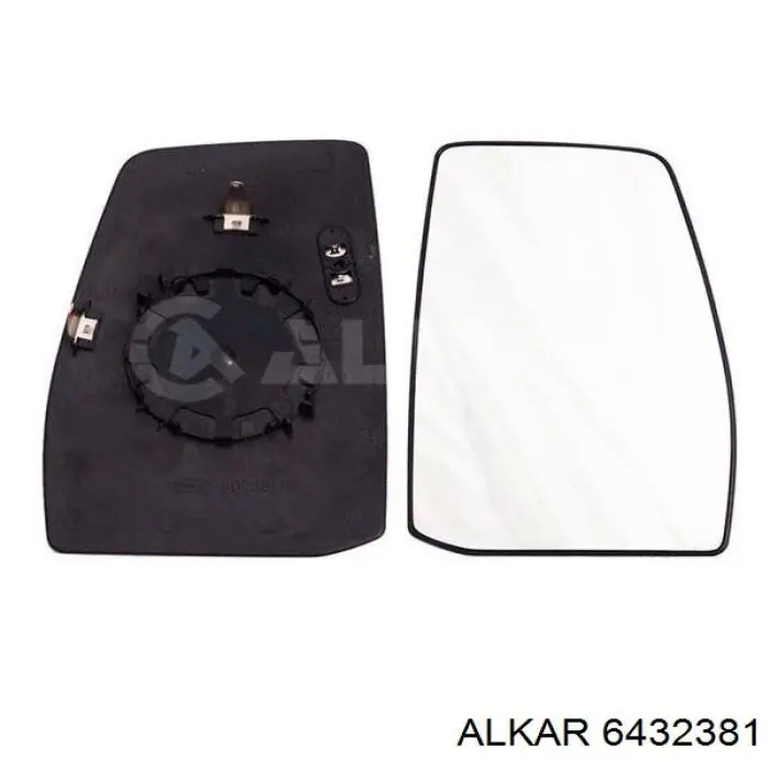 6432381 Alkar cristal de espejo retrovisor exterior derecho