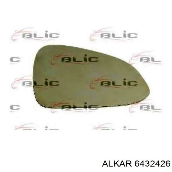 Cristal de espejo retrovisor derecho 6432426 Alkar