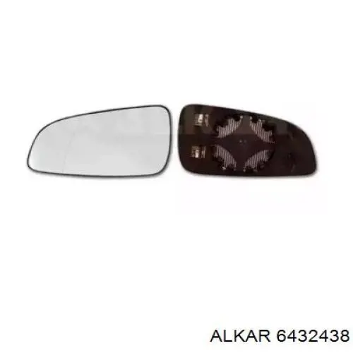 Cristal de espejo retrovisor derecho 6432438 Alkar