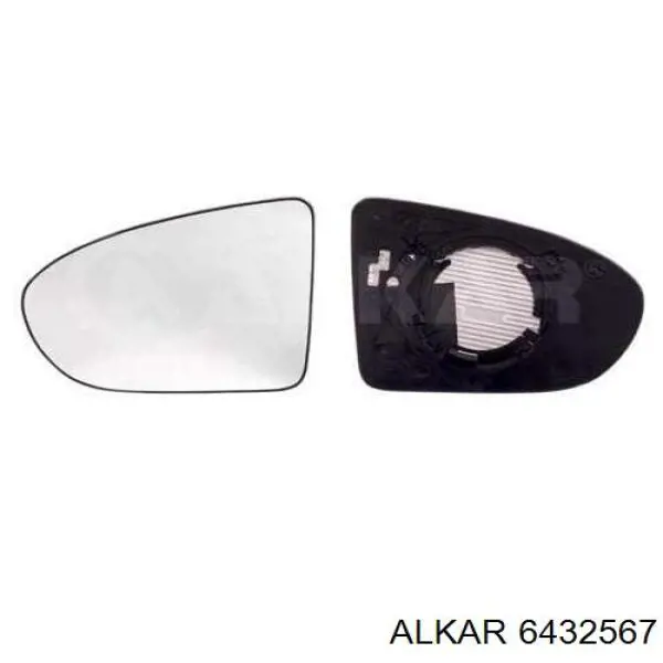 Cristal de espejo retrovisor derecho Alkar 6432567 precio, desde 48,28 EUR
