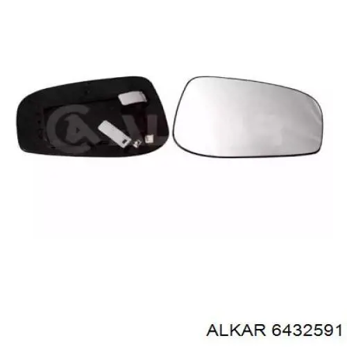 6432591 Alkar cristal de espejo retrovisor exterior derecho