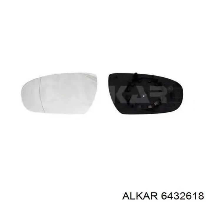 6432618 Alkar cristal de espejo retrovisor exterior derecho