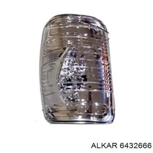 6432666 Alkar cristal de espejo retrovisor exterior derecho