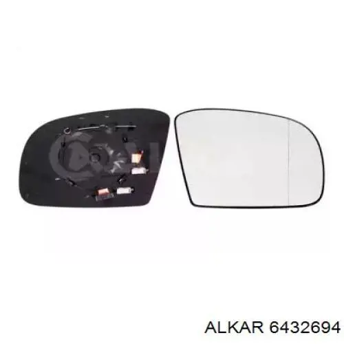 6432694 Alkar cristal de espejo retrovisor exterior derecho
