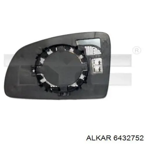 6432752 Alkar cristal de espejo retrovisor exterior derecho