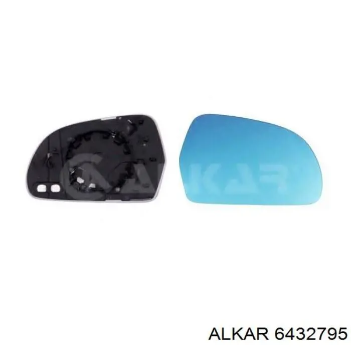 Cristal de espejo retrovisor derecho 6432795 Alkar