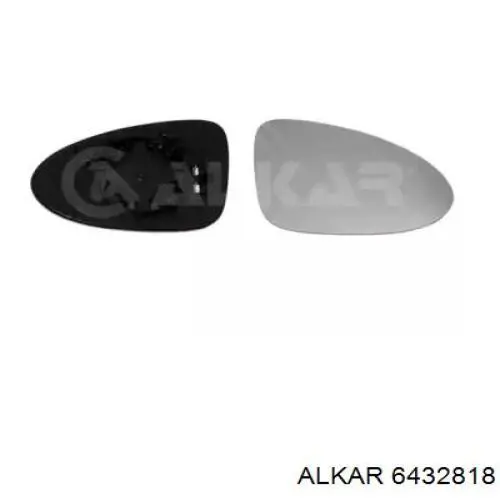 6432818 Alkar cristal de espejo retrovisor exterior derecho