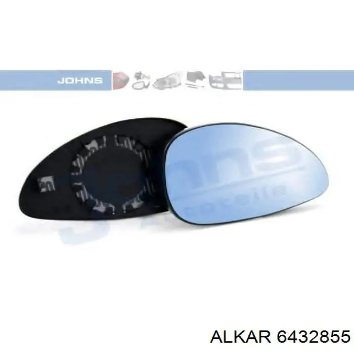 6432855 Alkar cristal de espejo retrovisor exterior izquierdo