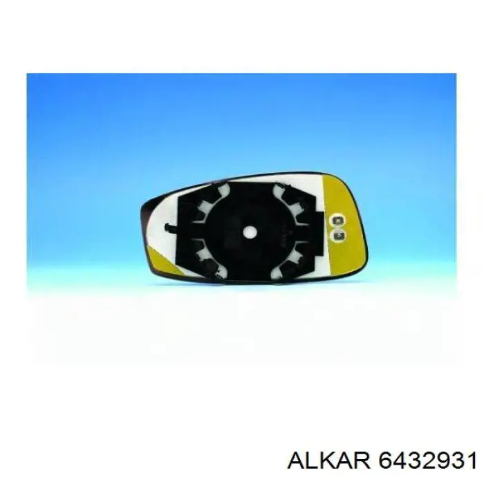 Cristal de espejo retrovisor derecho 6432931 Alkar
