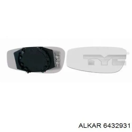 Cristal de retrovisor exterior derecho Alkar 6432931