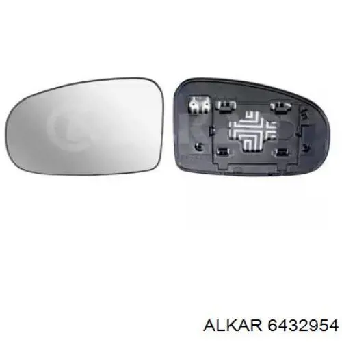 6432954 Alkar cristal de espejo retrovisor exterior derecho
