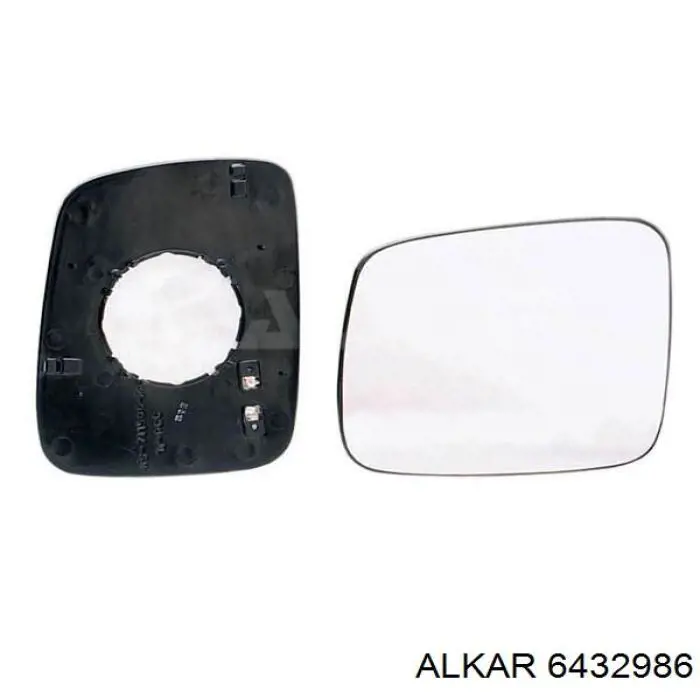 6432986 Alkar cristal de espejo retrovisor exterior derecho