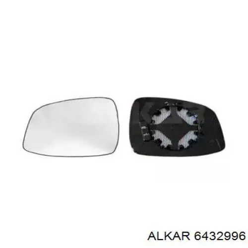 6432996 Alkar cristal de espejo retrovisor exterior derecho