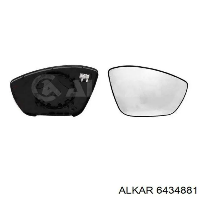 6434881 Alkar cristal de espejo retrovisor exterior izquierdo