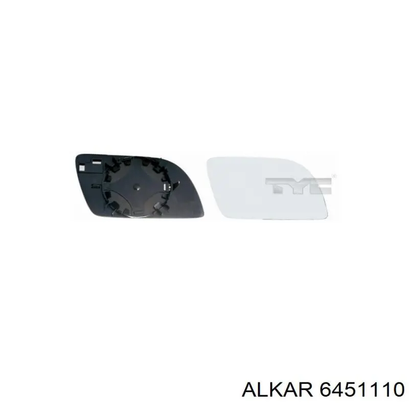 6451110 Alkar cristal de espejo retrovisor exterior izquierdo
