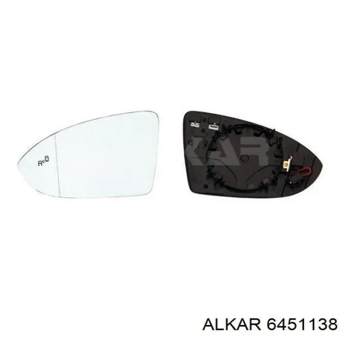 6451138 Alkar cristal de espejo retrovisor exterior izquierdo