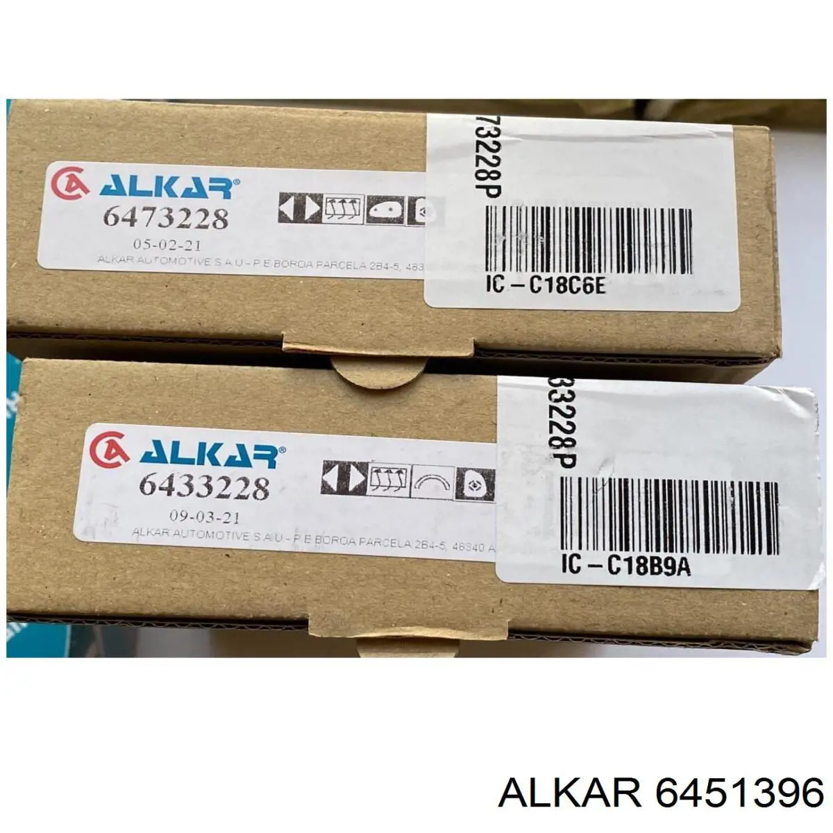 Cristal de espejo retrovisor exterior izquierdo 6451396 Alkar