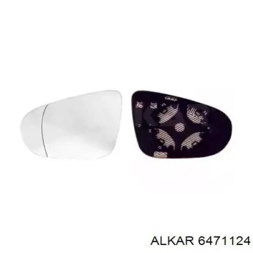 6471124 Alkar cristal de espejo retrovisor exterior izquierdo