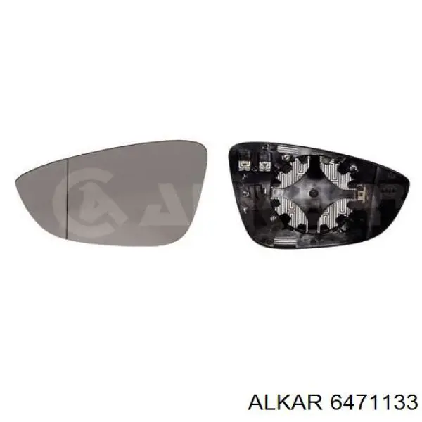 6471133 Alkar cristal de espejo retrovisor exterior izquierdo
