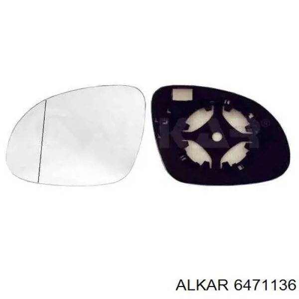 6471136 Alkar cristal de espejo retrovisor exterior izquierdo