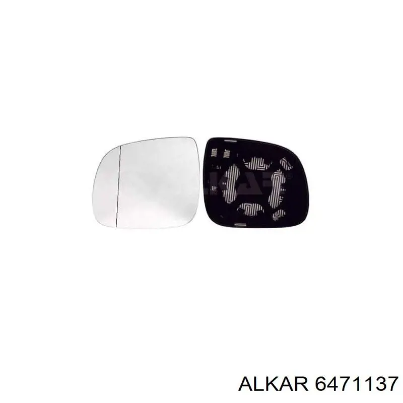 6471137 Alkar cristal de espejo retrovisor exterior izquierdo