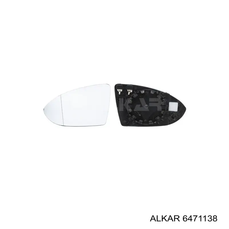 6471138 Alkar cristal de espejo retrovisor exterior izquierdo