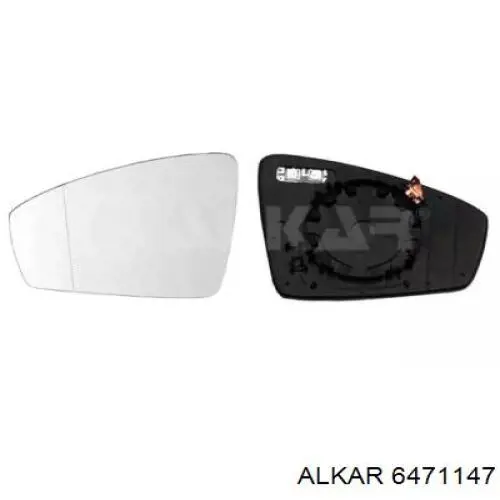 6471147 Alkar cristal de espejo retrovisor exterior izquierdo