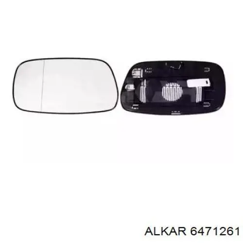 6471261 Alkar cristal de espejo retrovisor exterior izquierdo