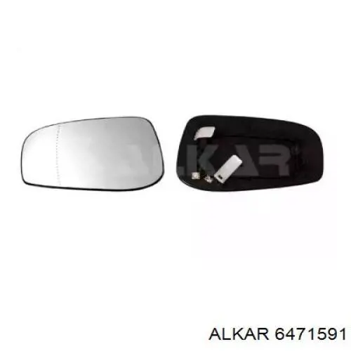 6471591 Alkar cristal de espejo retrovisor exterior izquierdo