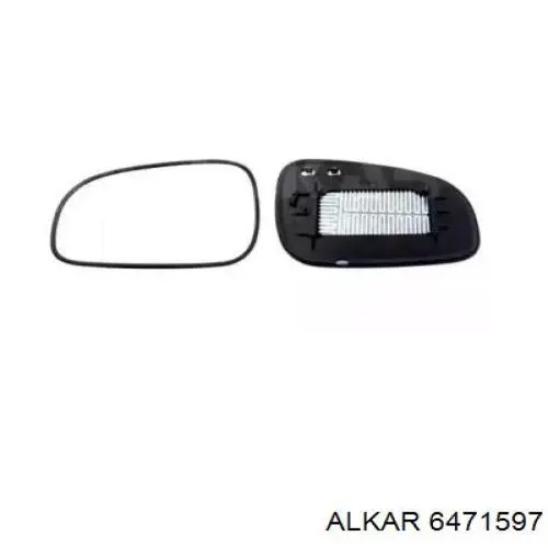 6471597 Alkar cristal de espejo retrovisor exterior izquierdo