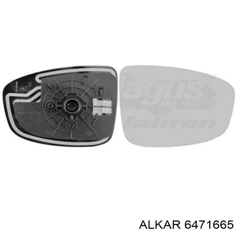 6471665 Alkar cristal de espejo retrovisor exterior izquierdo