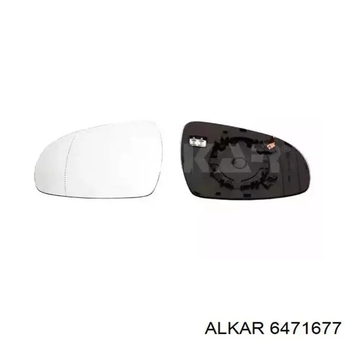 6471677 Alkar cristal de espejo retrovisor exterior izquierdo