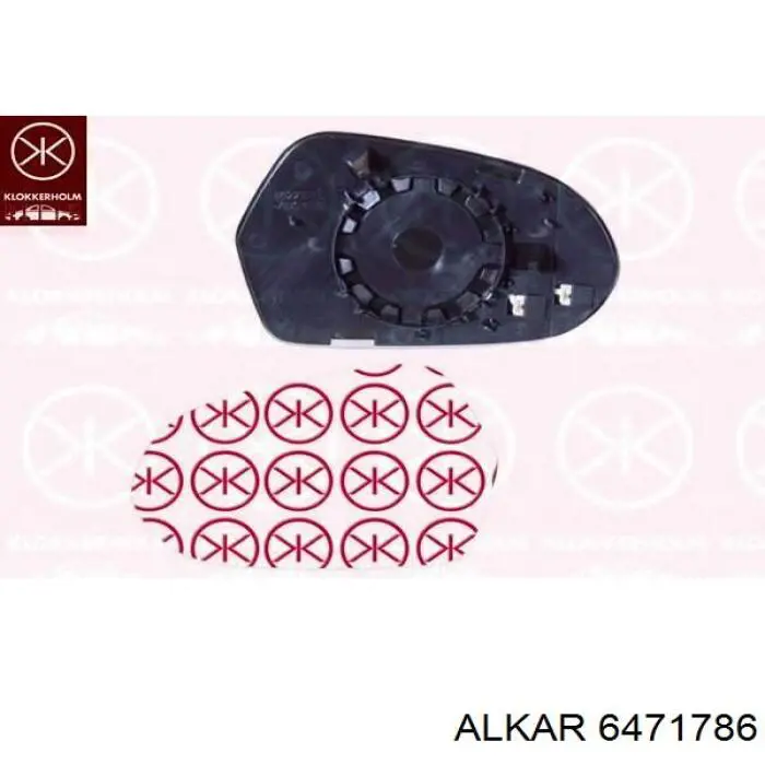 6471786 Alkar Cristal de espejo retrovisor exterior izquierdo
