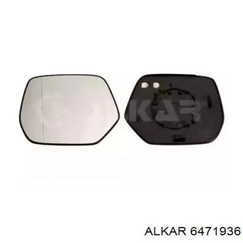 6471936 Alkar Cristal de espejo retrovisor exterior izquierdo