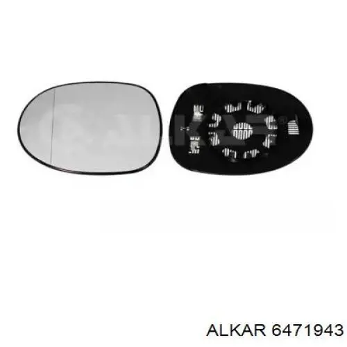 6471943 Alkar cristal de espejo retrovisor exterior izquierdo