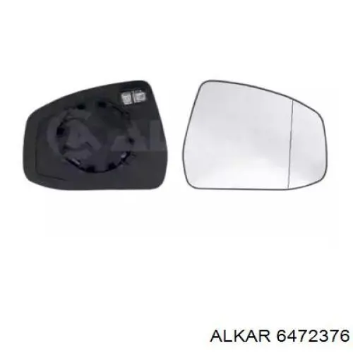 Cristal de espejo retrovisor derecho 6472376 Alkar