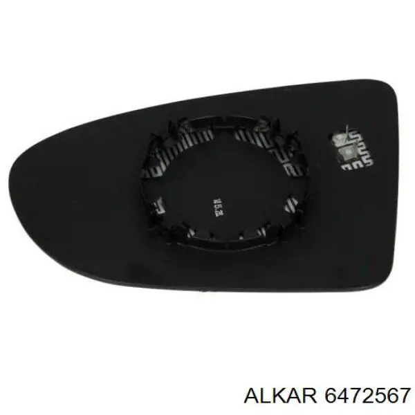 6472567 Alkar cristal de espejo retrovisor exterior derecho