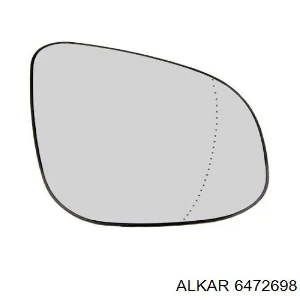 Cristal de espejo retrovisor derecho 6472698 Alkar