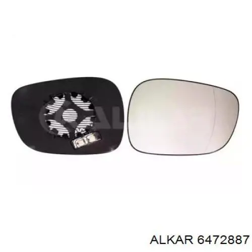 6472887 Alkar cristal de espejo retrovisor exterior derecho