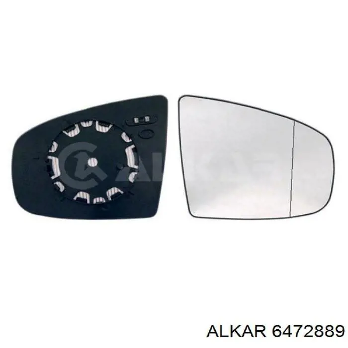 6472889 Alkar cristal de espejo retrovisor exterior derecho