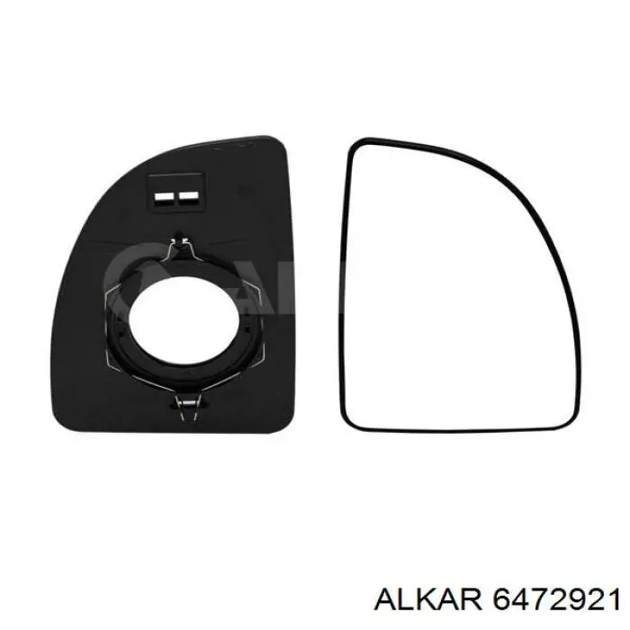 6472921 Alkar cristal de espejo retrovisor exterior derecho