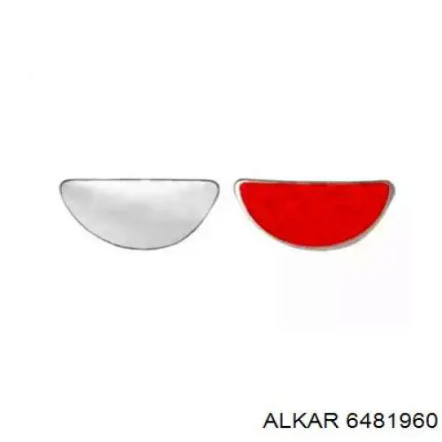6481960 Alkar cristal de espejo retrovisor exterior izquierdo