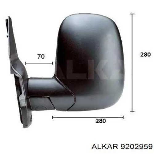 Espejo retrovisor derecho Alkar 9202959 precio, desde 47,48 EUR