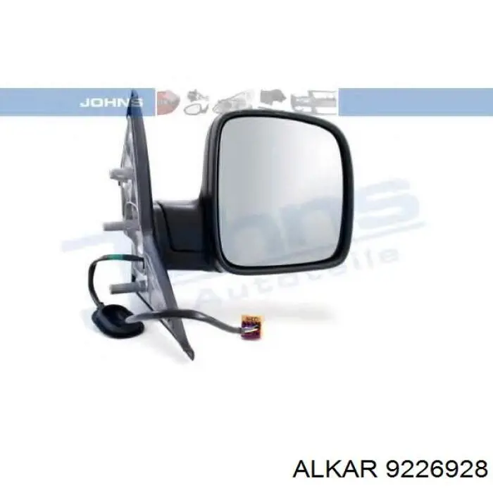 Espejo de retrovisor derecho 9226928 Alkar