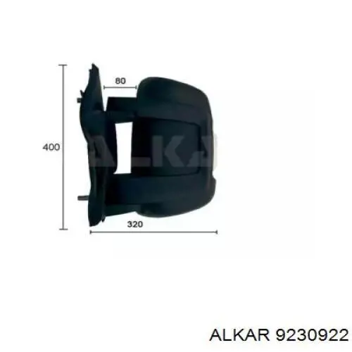 9230922 Alkar espejo retrovisor derecho