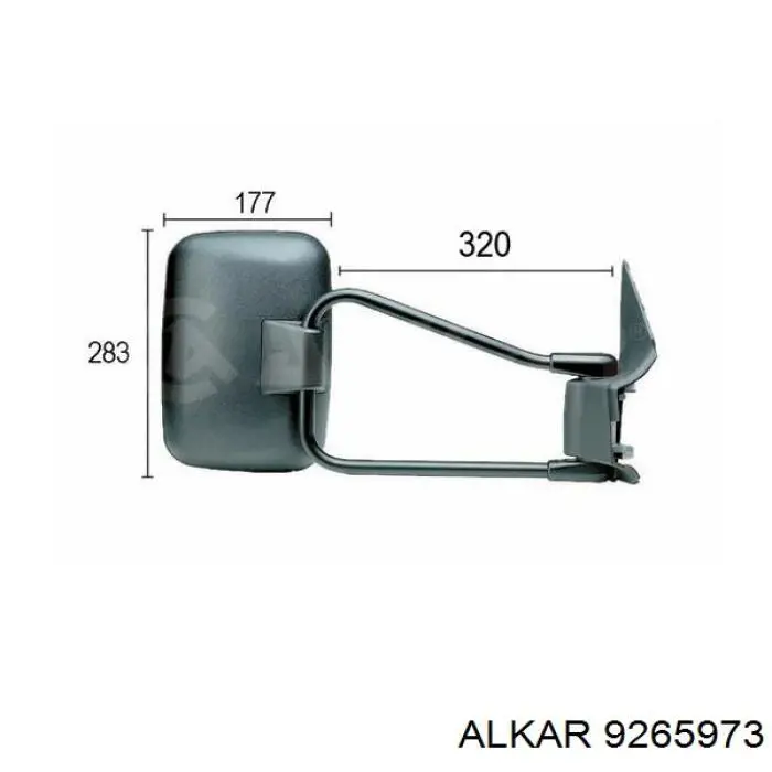 Retrovisor exterior derecho Alkar 9265973